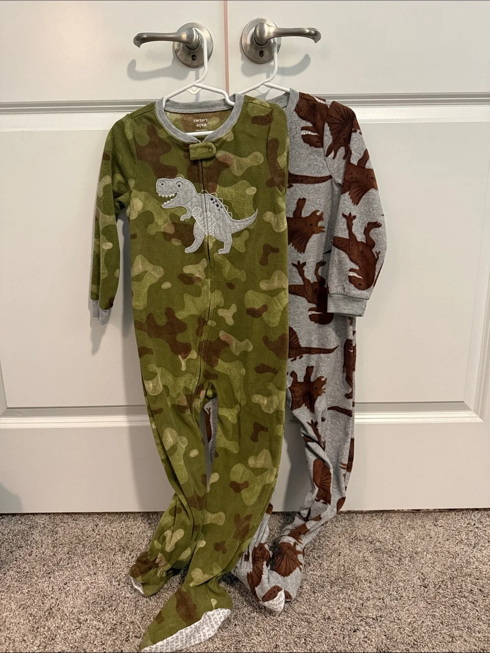 Fleece foot pajamas, size 4